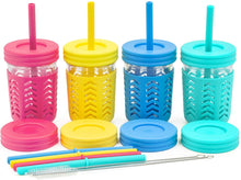 Load image into Gallery viewer, Kids Mason Jar Cups with Straws
