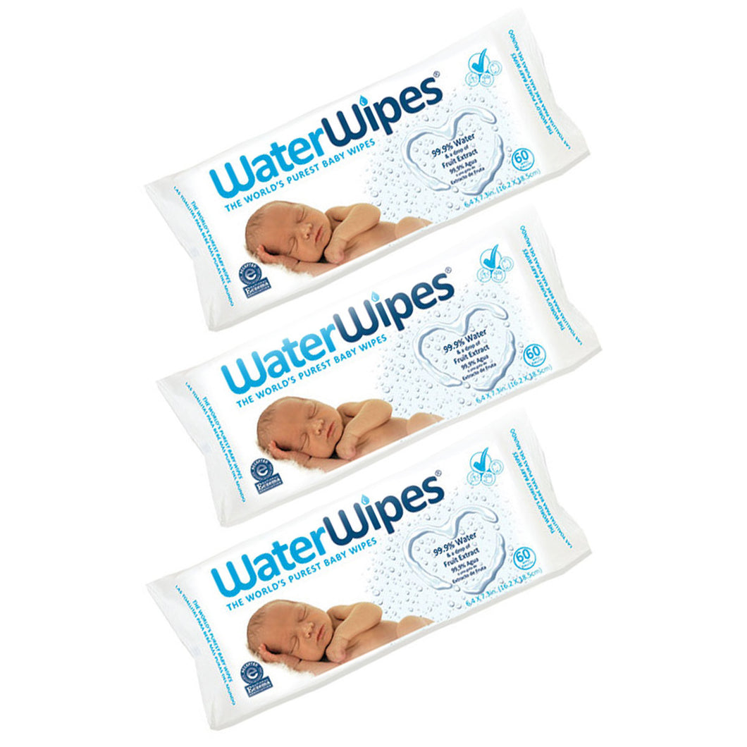 WaterWipes Original Baby Wipes, 99.9% Water, Unscented & Hypoallergenic for Sensitive Newborn Skin